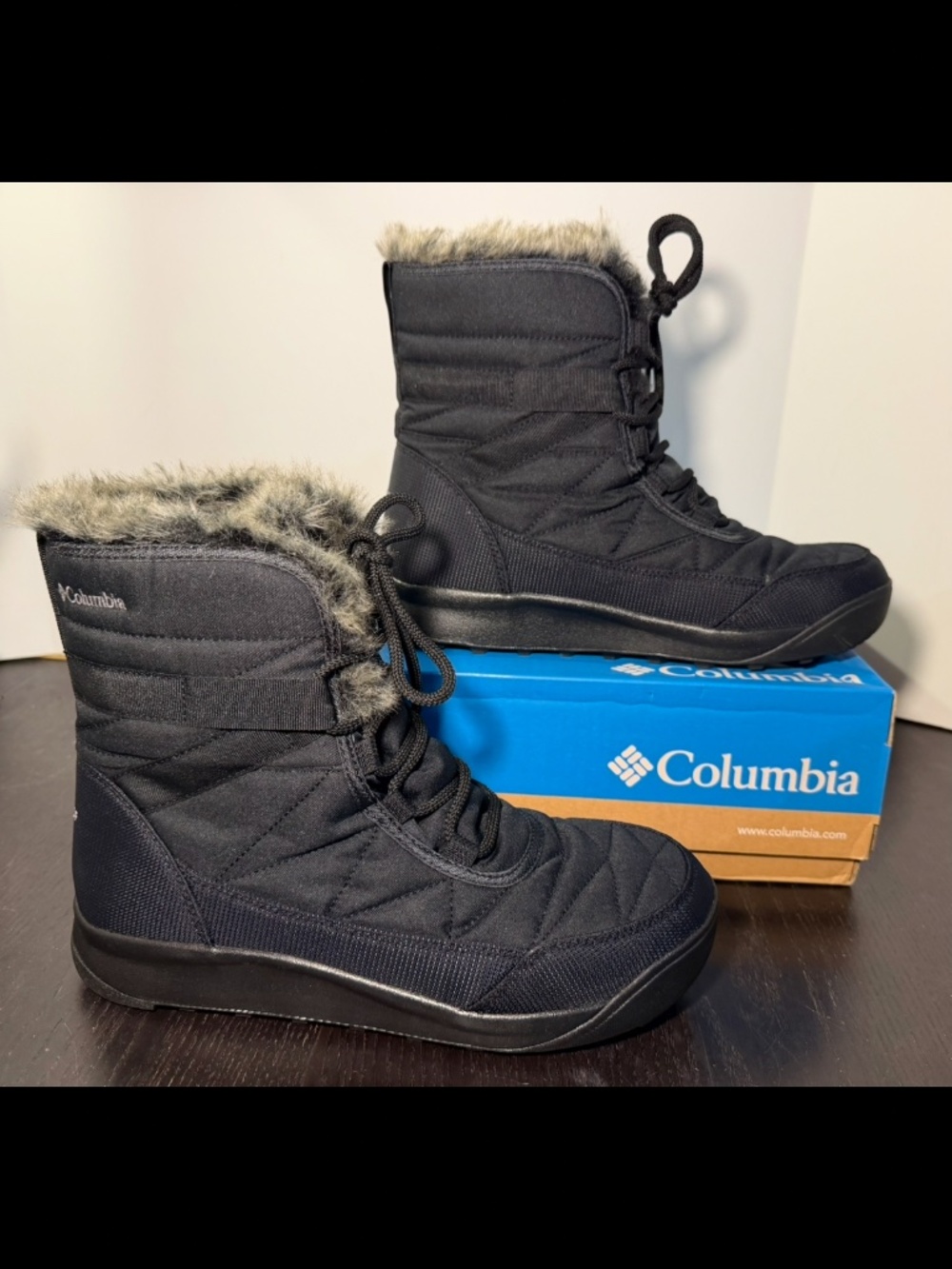 Columbia Minx Shorty IV Boots Waterproof Insulated Black Titanium II Womans 10